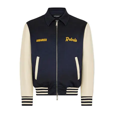 DSQUARED2(ディースクエアード) コットンドリル バーシティジャケット S74AM1675S39021476