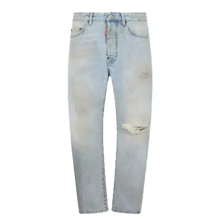 DSQUARED2(ディースクエアード) ユーズド加工ライトウォッシュ ジーンズ S74LB1876D30011470