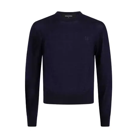 DSQUARED2(ディースクエアード) ウールセーター ロゴ刺繍入り S74HA1626D13205477