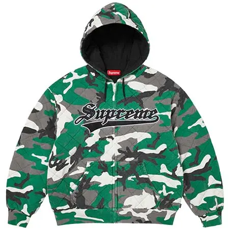 Supreme（シュプリーム) Quilted Zip Up Hooded Sweatshirt