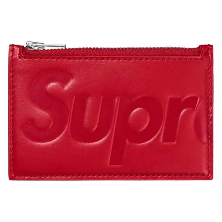 Supreme（シュプリーム) Leather Zip Card Holder