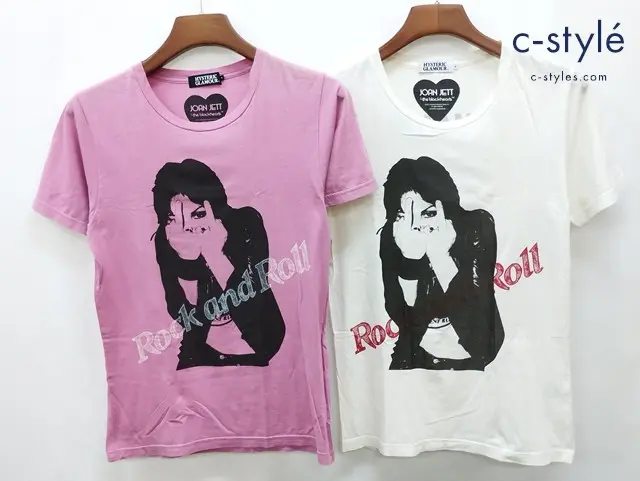 HYSTERIC GLAMOUR ヒステリックグラマー Tシャツ S ピンク系 ホワイト系 綿100%