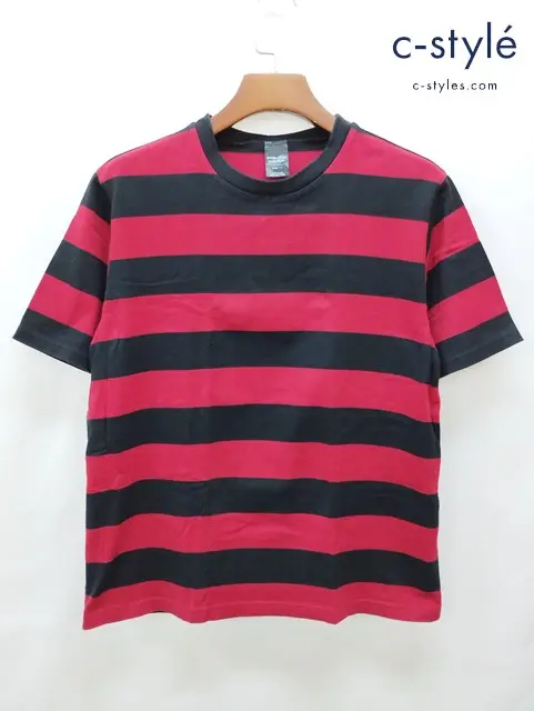 NUMBER (N)INE ナンバーナイン Tシャツ 4 レッド×ブラック 綿100% 日本製 ボーダー