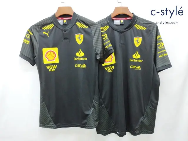 Ferrari×puma フェラーリ×プーマ Tシャツ US/XL US/XS ブラック Team Monza Tee Men 763880-01 計2点