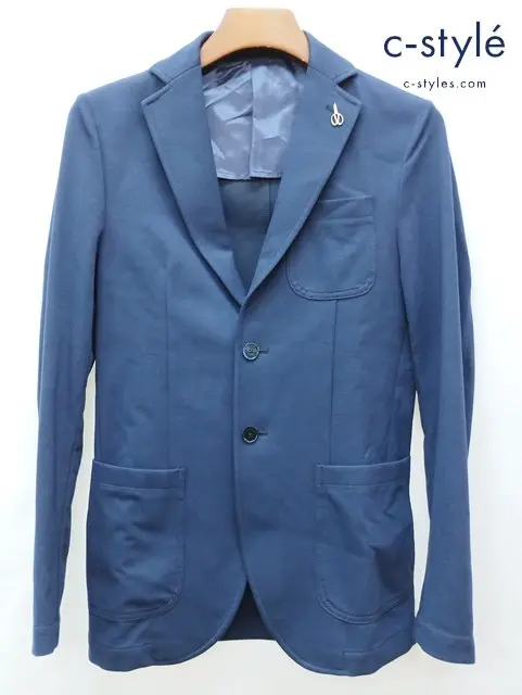 PAOLONI パオローニ テーラードジャケット 44 ネイビー 2B 2611A947
