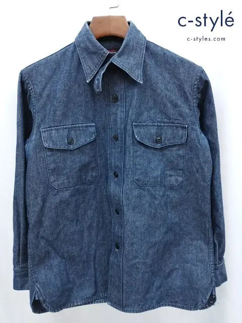 EVISU エヴィス シャツジャケット 36 インディゴ デニム