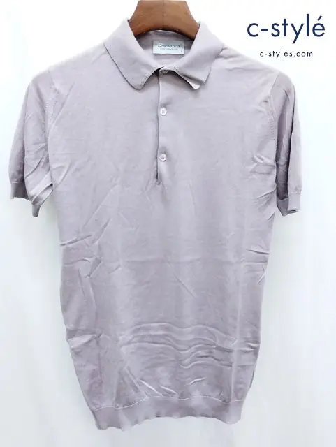 JOHN SMEDLEY ジョンスメドレー ポロシャツ S ピンク系 イギリス製 綿100%