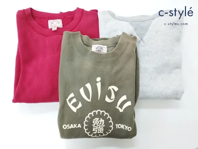 EVISU エヴィス スウェット 38 綿100% プリント 計3点