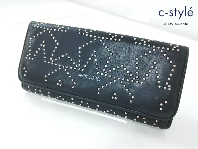 JIMMY CHOO ジミーチュウ 長財布 ウォレット ブラック スター