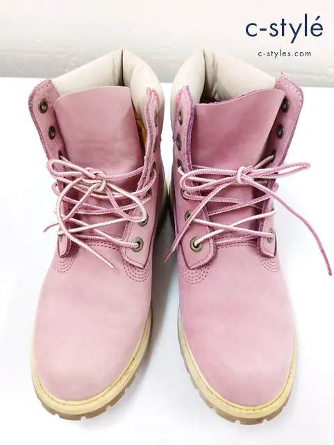 Timberland ティンバーランド ブーツ 6.5 ピンク Short boots A19D8 A1PZ5 4940 レディース