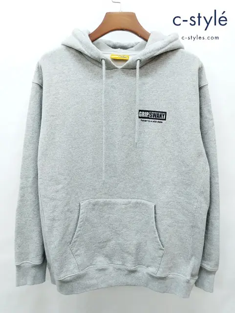GRIP SWANY グリップスワニー パーカー L グレー GS LOGO PARKA GSC-62 綿100％