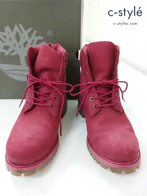 Timberland ティンバーランド ブーツ 8.5W レッド A1149 A0517 レースアップ