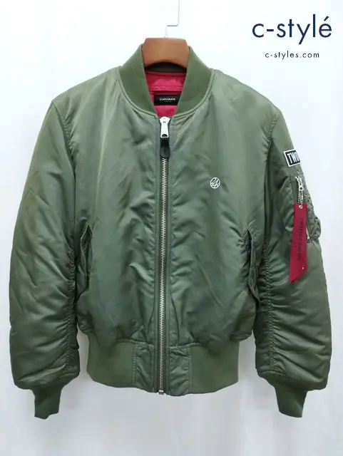 24karats×ALPHA INDUSTRIES MA-1 ジャケット M グリーン×レッド リバーシブル 中綿