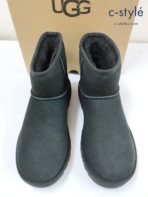 UGG アグ ブーツ 24cm ブラック W CLASSIC MINI II 1016222 レディース
