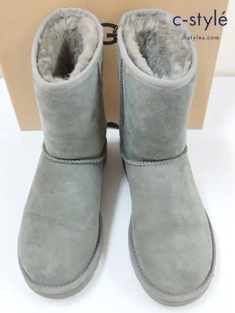 UGG アグ ブーツ 24cm グレー W CLASSIC SHORT II 1016223 レディース