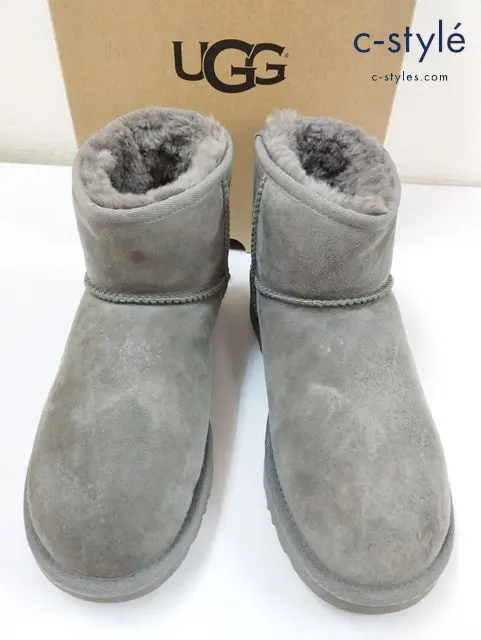 UGG アグ ブーツ 24cm グレー W CLASSIC MINI II 1016222 レディース