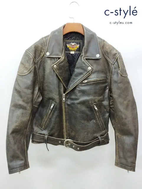 Harley-Davidson ハーレーダビッドソン ダブルライダースジャケット L ブラック レザー 40115