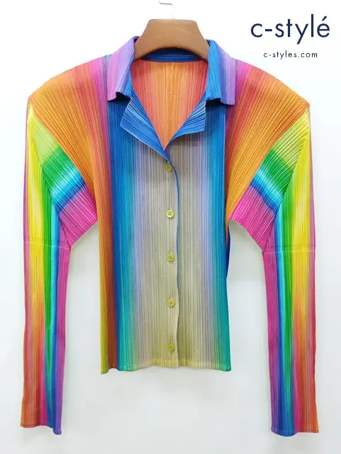 PLEATS PLEASE プリーツプリーズ レインボーブラウス 3 マルチカラー イッセイミヤケ PP79-JK724 レディース