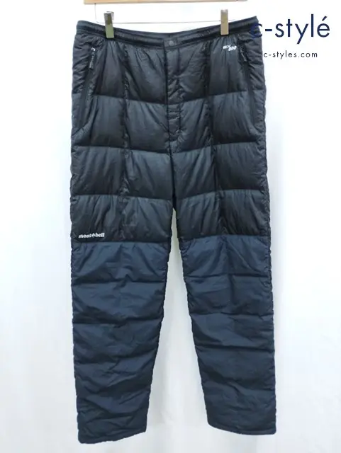 mont-bell モンベル ライトアルパインダウンパンツ M ブラック 収納ポーチ付き EX800 1101575