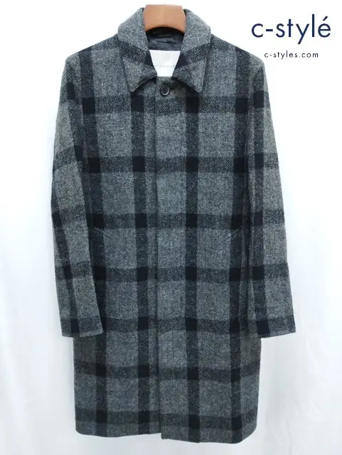 MACKINTOSH マッキントッシュ コート 38 グレー ウール100 イギリス製 GM-001P