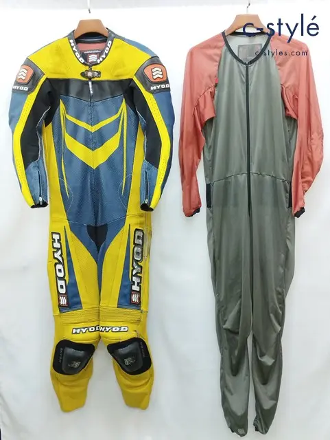 HYOD ヒョウドウ レーシングスーツ LL イエロー×ネイビー 60123-02 インナーライナー付き