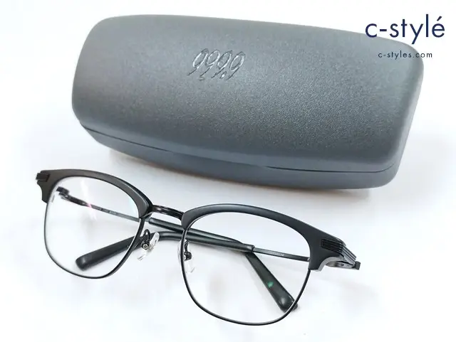 999.9 フォーナインズ メガネ 50□19 130 ブラック M-161