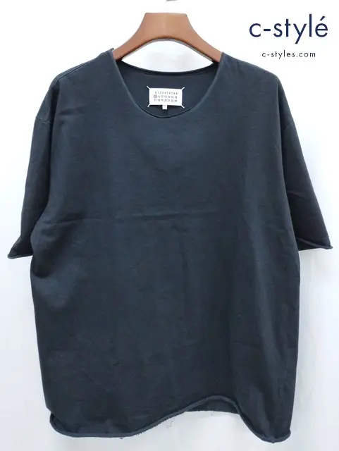 Maison Margiela メゾンマルジェラ カットソー S ブラック カットオフ 半袖 S50GC0668