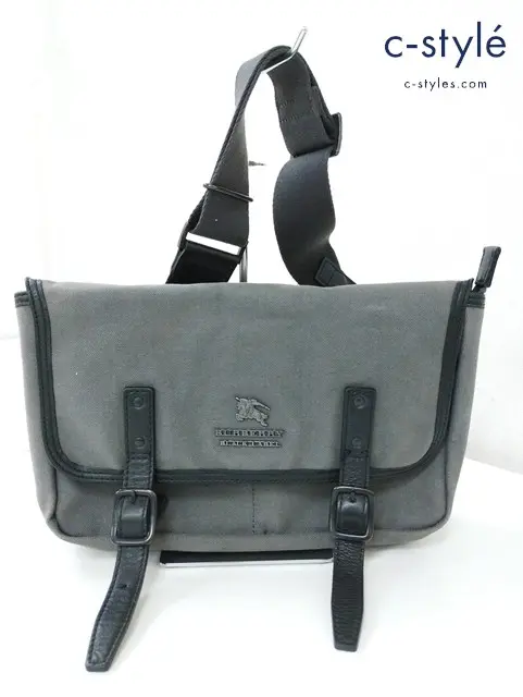 BURBERRY BLACKLABEL バーバリーブラックレーベル ショルダーバッグ グレー系 D1142-412-07 日本製