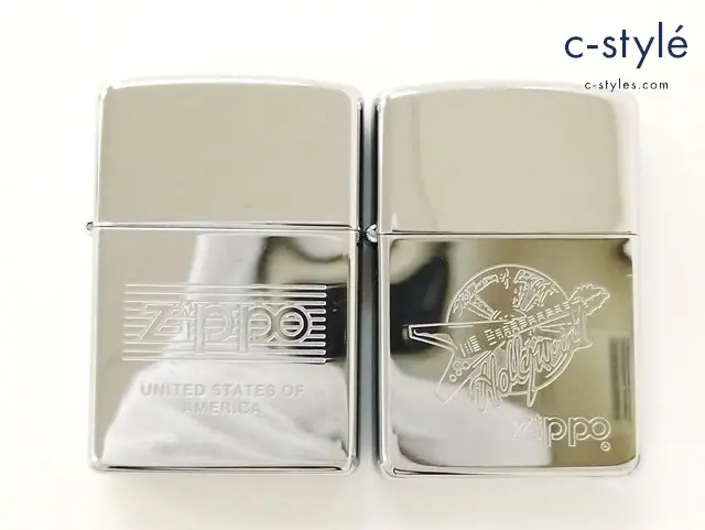 ZIPPO ジッポー オイルライター HOLY WOOD ホーリーウッド UNITED STATES OF AMERICA シルバー ’95