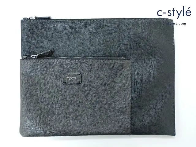 TOD’S トッズ クラッチバッグ ブラック系 イタリア製