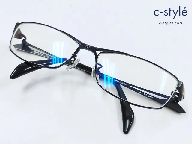 SAMURAI SHO サムライショウ メガネ 58□15-133 ブラック系 日本製 SS-T33