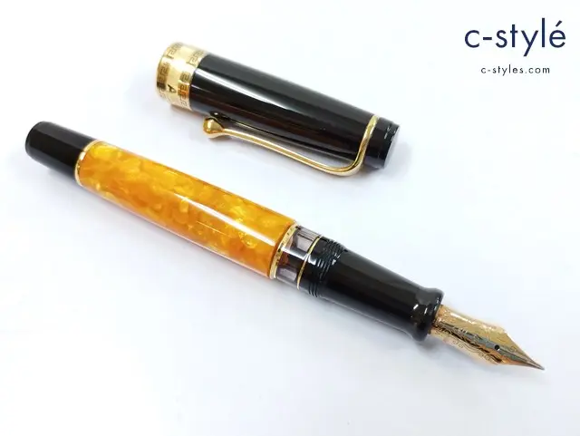 AURORA アウロラ 万年筆 ブラック×オレンジ オプティマ オソーレ ミオ 997-NAO