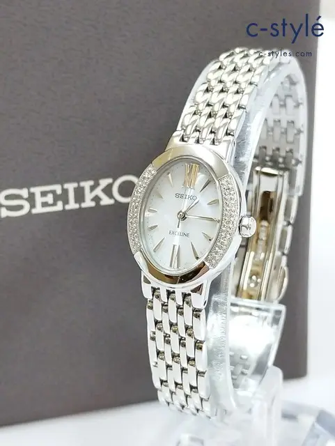 SEIKO セイコー 腕時計 シルバー×ホワイト系 EXCELINE V117-0AV0 日本製