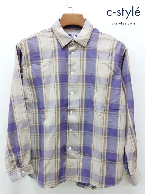 THE NORTH FACE ノースフェイス シャツ WM ブラウン系×パープル 長袖 チェック柄 NTW3056N レディース