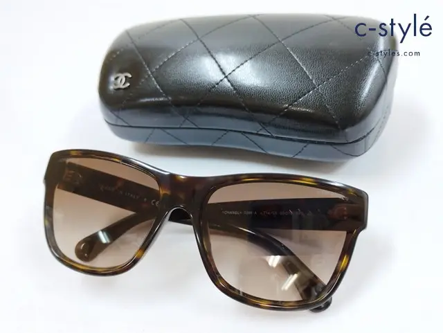CHANEL シャネル サングラス 60□16 140 ブラウン系 べっこう柄 イタリア製 5386-A