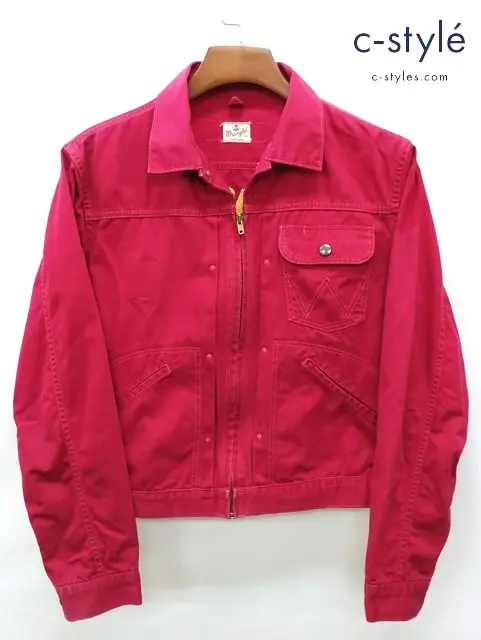 Wrangler ラングラー チャンピオンジャケット 38 レッド M4012 綿100％ 日本製
