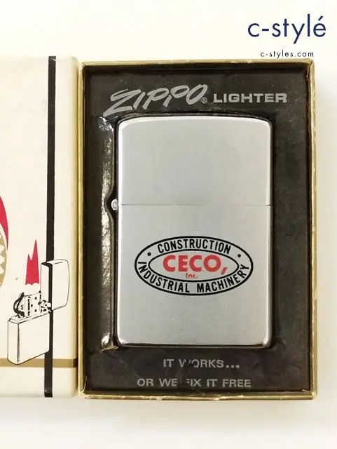 ZIPPO ジッポー オイルライター CECO inc シルバー ’71 CONSTRUCTION NDUSTRIAL MACHINERY