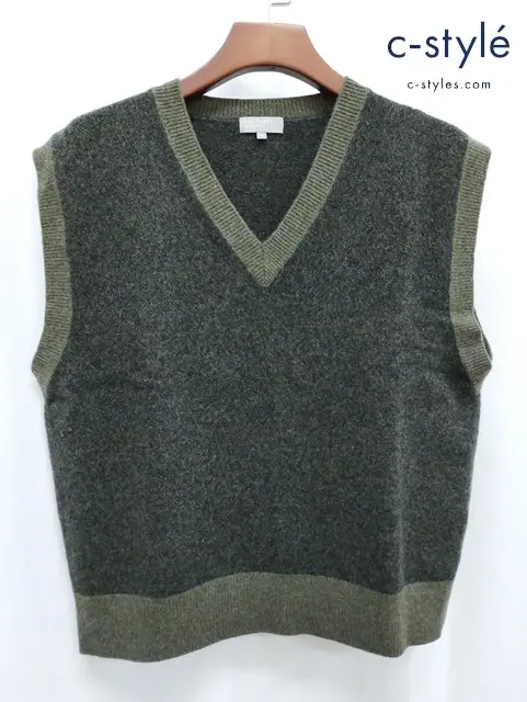MARGARET HOWELL マーガレットハウエル ベスト M グリーン系 ウール カシミヤ 579-2260005
