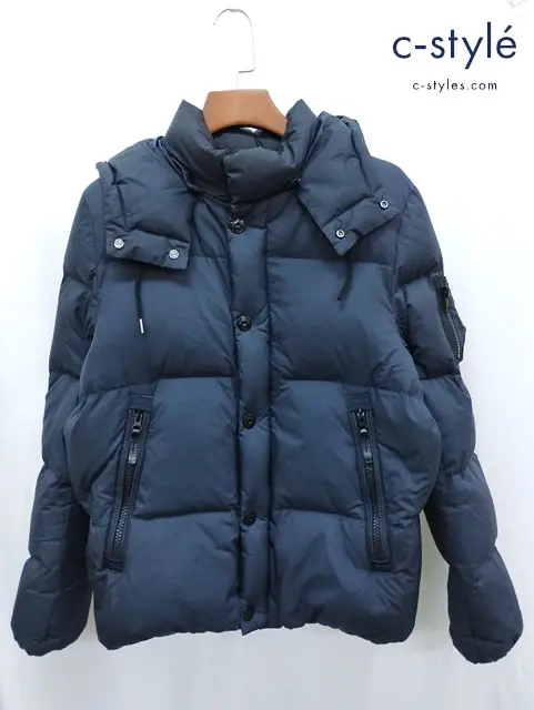 nano universe×西川ダウン ダウンジャケット L ネイビー POLAND DOWN NUC74DE0943TS