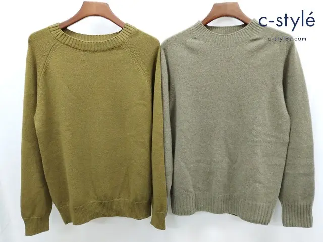 MARGARET HOWELL マーガレットハウエル セーター M 濃カーキ 薄カーキ 長袖 計2点