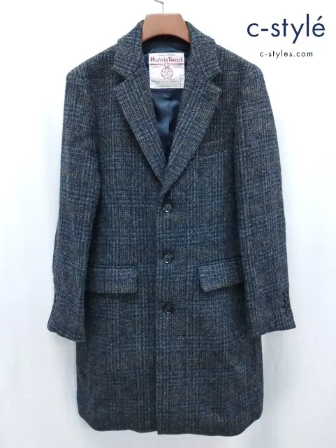 URBAN RESEARCH×HARRIS TWEED チェスターコート S ネイビー系 ウール100 RA77-17M001
