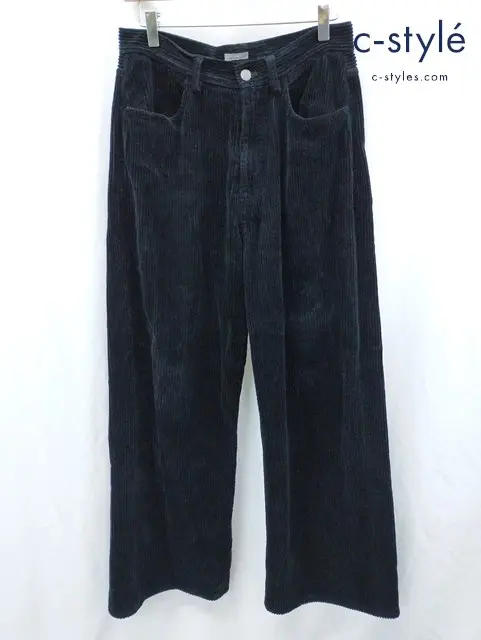 LIDNM リドム パンツ S ブラック コーデュロイ コットン100%