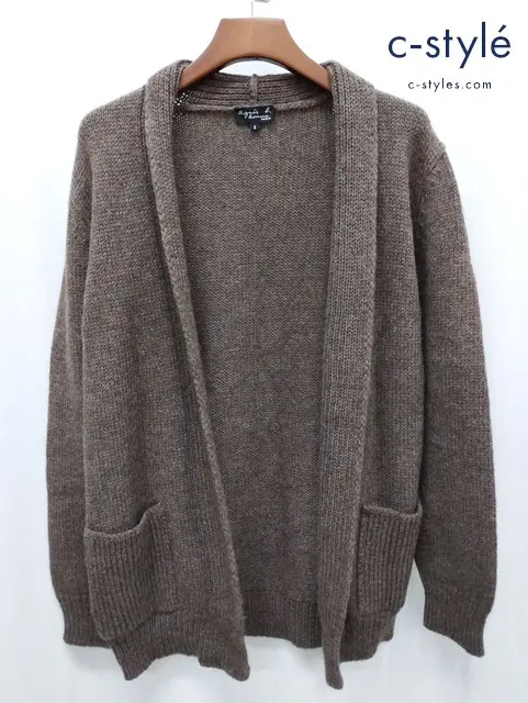 agnes b. homme アニエスベーオム カーディガン 2 ブラウン イタリア製 8400LN35