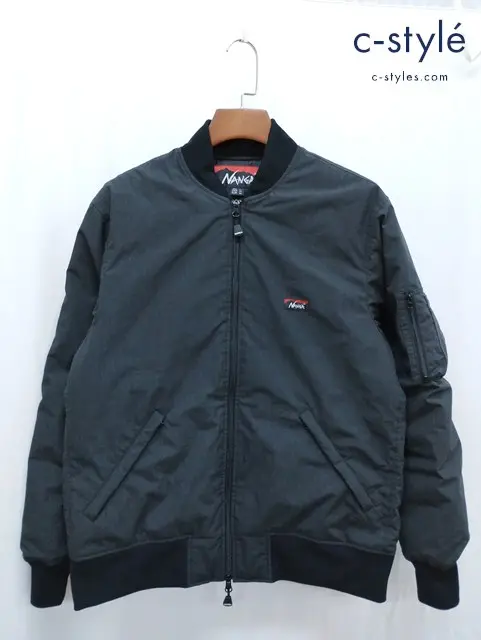 NANGA ナンガ ダウンジャケット L ブラック MA-1 FLIGHT JACKET 24FB074