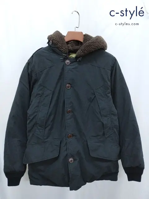 Eddie Bauer エディーバウアー ジャケット M ブラック B-9 3155 フードボア