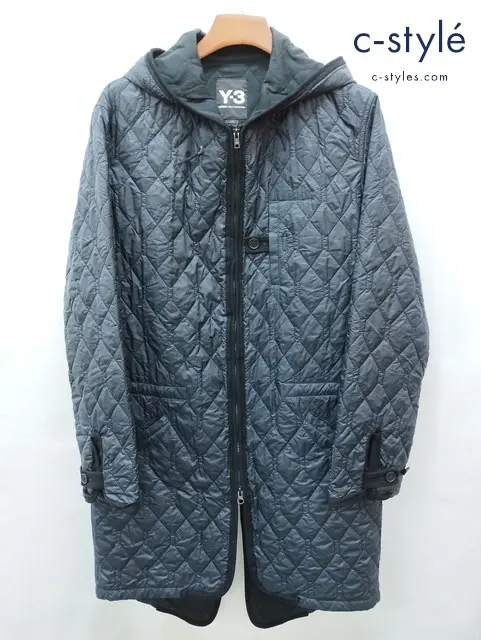 Y-3 ワイスリー キルティングコート S ブラック ナイロン100% DP0510