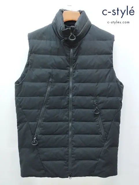 Y-3 ワイスリー ダウンベスト XS ブラック ロゴ プリント CF1478