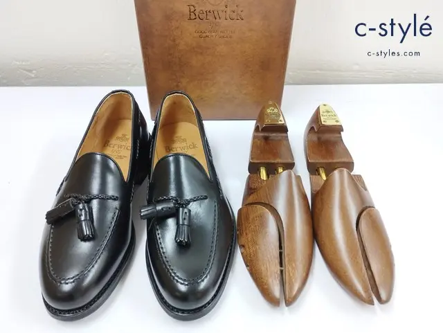 Berwick バーウィック タッセルローファー 6 ブラック 1707 4340 シューツリー付