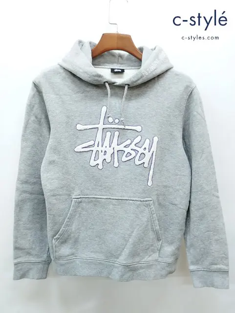 STUSSY ステューシー パーカー S グレー 綿100%