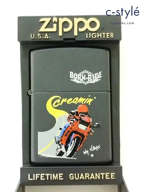 ZIPPO ジッポー オイルライター BORN to RIDE Screamin マットブラック バイク